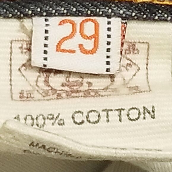 Evisu Jeans Men's Size 29 Selvedge Denim Button Fly Dark Wash Japan Made (31x31) - Picture 8 of 9